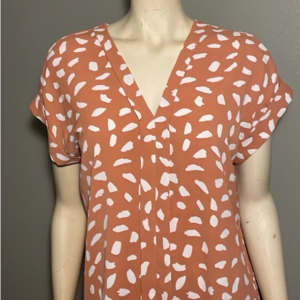 Umgee Orange and White Patterned Dress - Picture 6 of 15